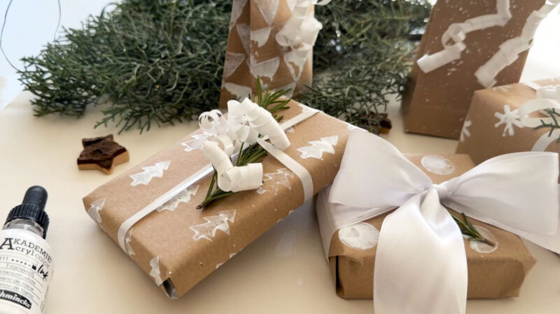 Ambientebild Geschenkpackungen Stempeln